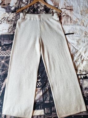 NWT Tahari 100% Cashmere Wide-Leg Knit Pants